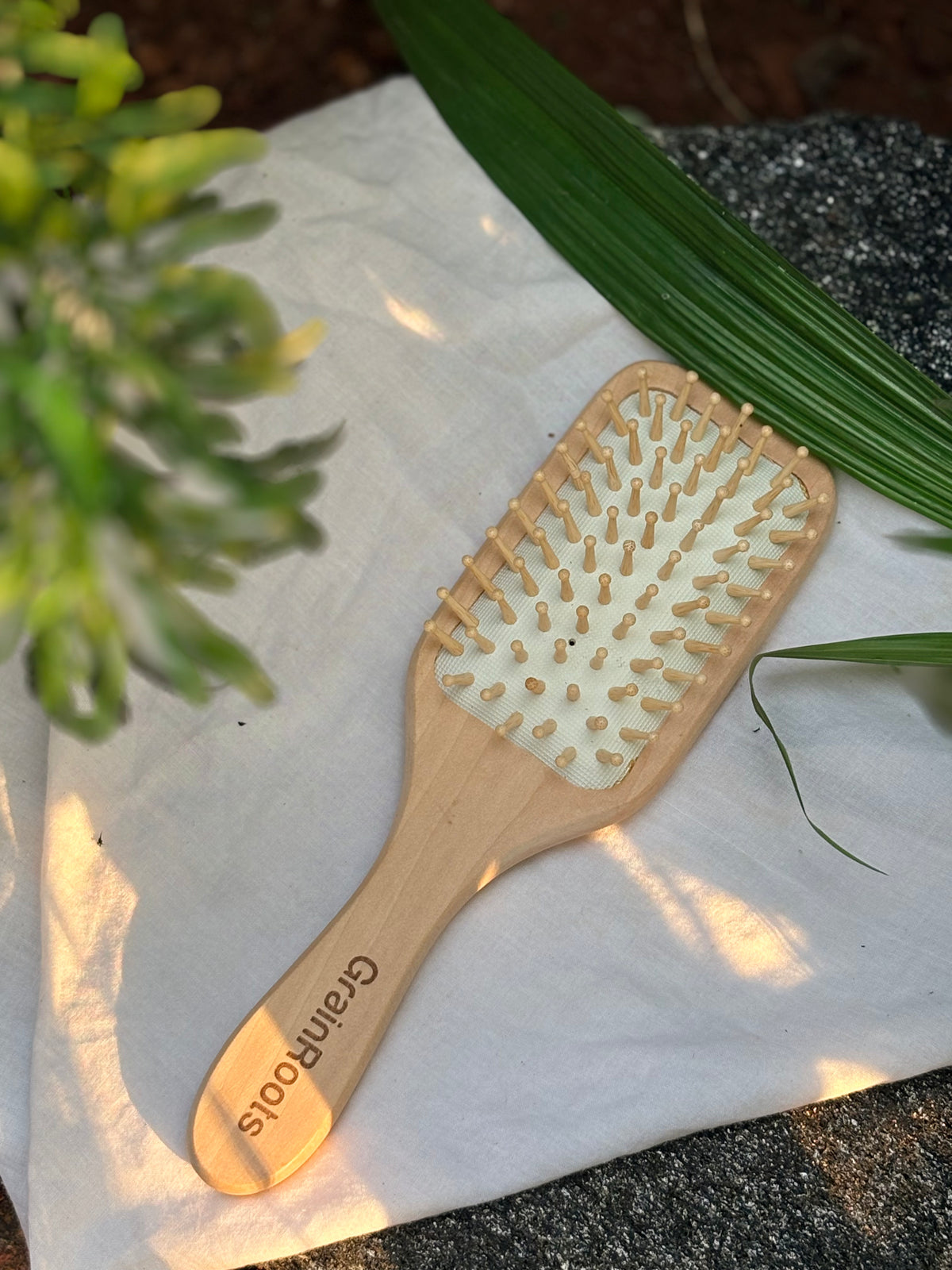 Wooden Paddle Comb