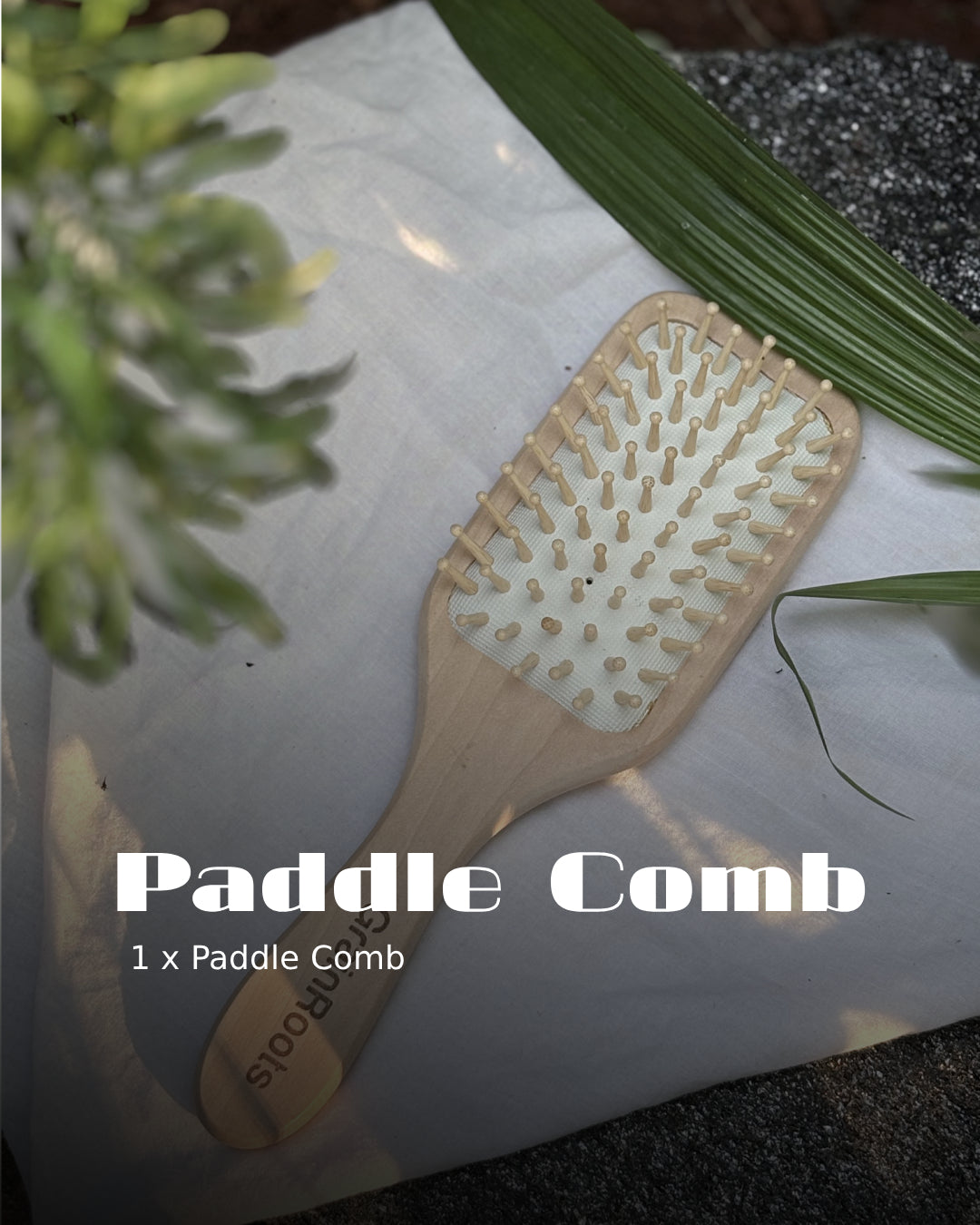 Wooden Paddle Comb