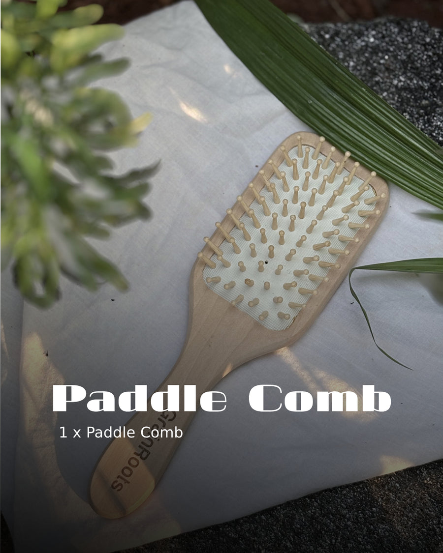 Wooden Paddle Comb